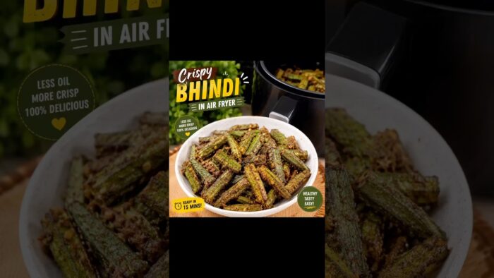 Crispy Bhindi | Air fryer Bhindi | Easy recipe | Less oil more taste #viralshorts #foodiedivya274