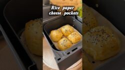 🧀Crispy Cheese Rice Paper Pockets in Air Fryer | Easy 7-Minute Recipe ⭐