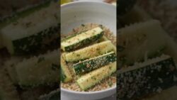 Crispy Cheesy Zucchini Fries Recipe | Healthy Air Fryer Snacks #easyrecipes #airfryerrecipes #fries