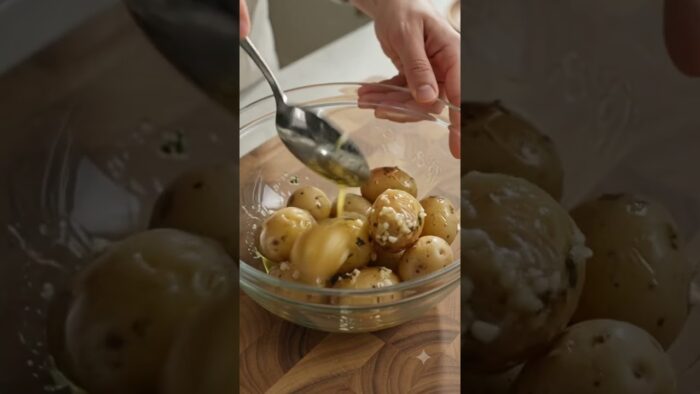 Crispy Garlic Parmesan Baby Potatoes in Air Fryer 🥔🧄 | Easy 15-Minute Recipe