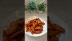 Crispy Garlic Potato Wedges 😍🥔 | Air Fryer Recipe #shorts #foodshorts #viralshorts #ytshorts #fyp