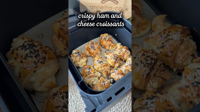 🥐 Crispy Ham & Cheese Croissants in the Air Fryer | Ready in 20 Minutes!