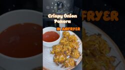 Crispy Onion Pakora Recipe | Easy Tea-Time Snack | Air Fryer Recipe #recipe #healthyfood #shorts