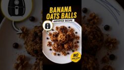 Crispy Outside, Soft Inside | Air Fryer Banana Oat Balls🍌 #shorts