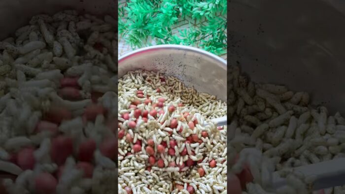 Crispy Pudina Murmura Namkeen in Air Fryer | Healthy Mint & Curry Leaves Puffed Rice Snack | No Fry