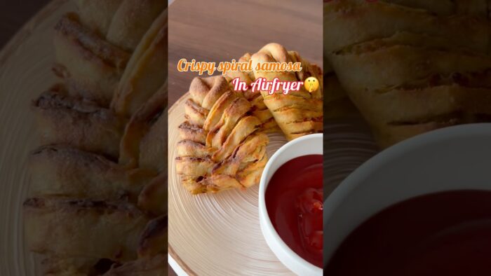 Crispy Spiral Samosa in Air Fryer | Whole Wheat Samosa Recipe | Healthy & Low Oil Snack #shorts