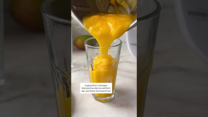 Das Geheimnis für den cremigsten Mango-Kokos-Refresher 🤫🥭🥥 | Thermomix® Rezept
