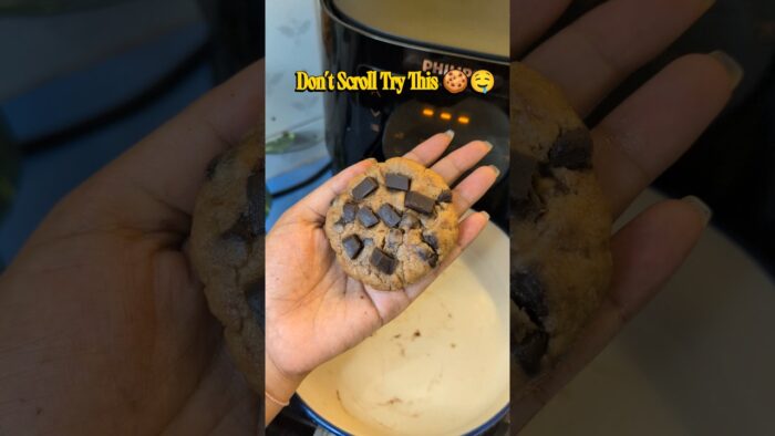 Don’t Scroll Try This Single Serve Chocolate Cookies Recipe 🍪🤤 #shorts #airfryer #snacks #easyrecipe