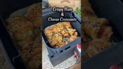 🥐 Easy Air Fryer Ham & Cheese Croissants | Crispy Puff Pastry Recipe