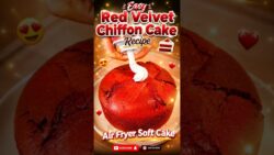Easy Red Velvet Chiffon Cake Recipe | Air Fryer Soft Cake