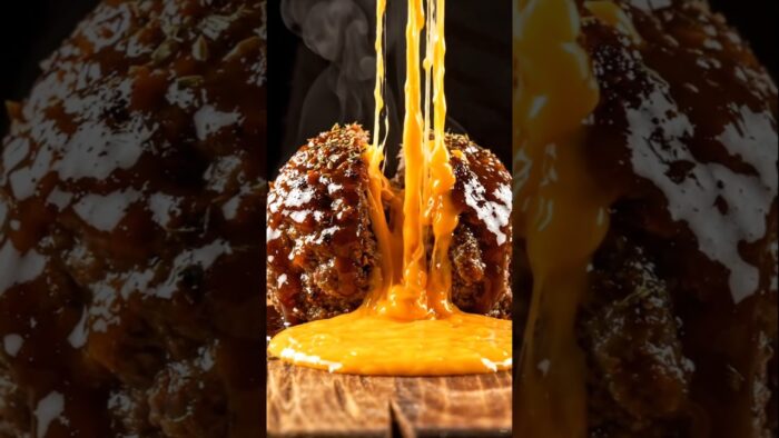 Giant Bacon Wrapped Cheese Meat Bomb | Ultimate Air Fryer Recipe 🥓🧀🔥#shorts #food #cooking #viral