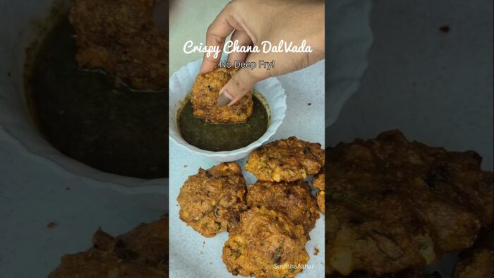 Healthy Chana Dal Vada Recipe | Crispy Air Fryer Vada | No Deep Fry Monsoon Snack#snacks #recipe #yt