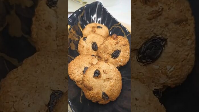 Healthy, crispy tea-time snacks🥣🍪☕ 15-Minute Air Fryer Oat Cookies (No Flour, No Sugar!) 🍪