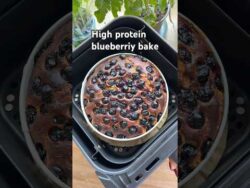 🫐 High-Protein Blueberry Cheesecake Casserole | Easy Air Fryer Recipe
