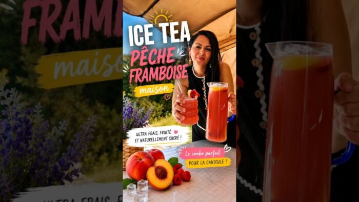 ICE TEA PÊCHE FRAMBOISE MAISON TA BOISSON DE L’ÉTÉ #thermomix #food #recettefacile #TM7