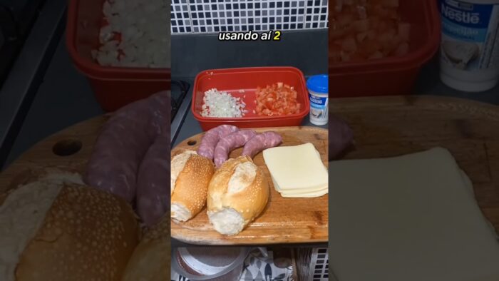 Lanche Barato na Air Fryer (CHORIPAN) #receitas #lanchinho #choripan #linguiça