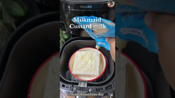 Milk bread dessert in Airfryer | Milk bread recipe ✅#milkbread #shorts #trending #viral #reels#yt