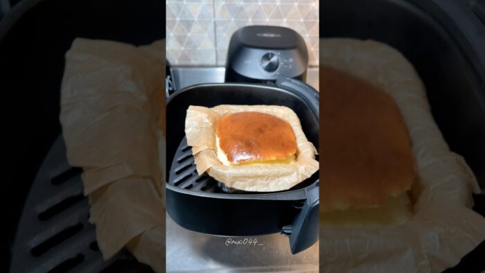 Mini tarta vasca en freidora