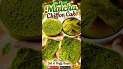 No-Flour Matcha Chiffon Cake | Air Fryer Soft & Fluffy Recipe