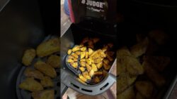 No-oil potato wedges recipe in air-fryer🥔 #airfryer #recipe #potatowedges #nooilrecipe