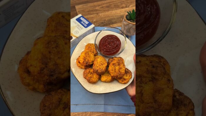 Nuggets saudável crocante na Air Fryer em menos de 20 minutos 🍗✨ Salva essa receita