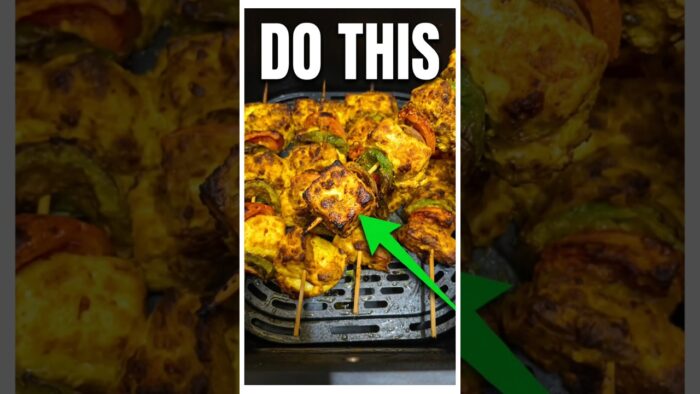 Paneer tikka recipe | How to make paneer tikka in air fryer | #shorts #airfryer #food #paneerrecipe