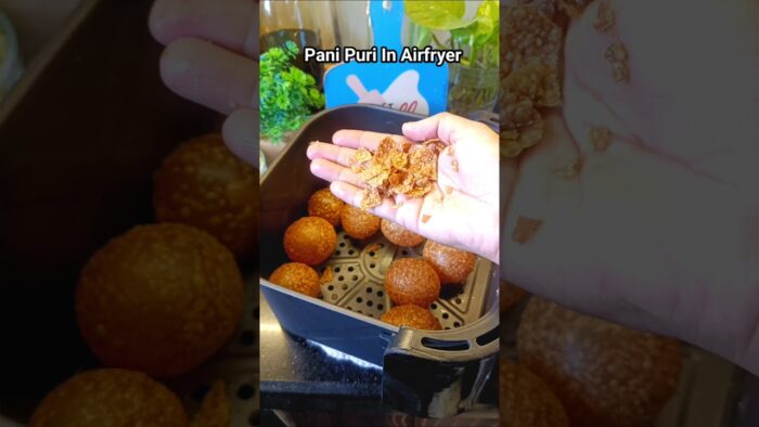 PaniPuri In Airfryer #mahic.recipe #panipuri #panipurirecipe #zerooilsnacks #airfryerrecipe #shorts