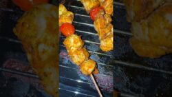 Pinchos de pollo en freidora de aire🍗 #recetas #comidafacil