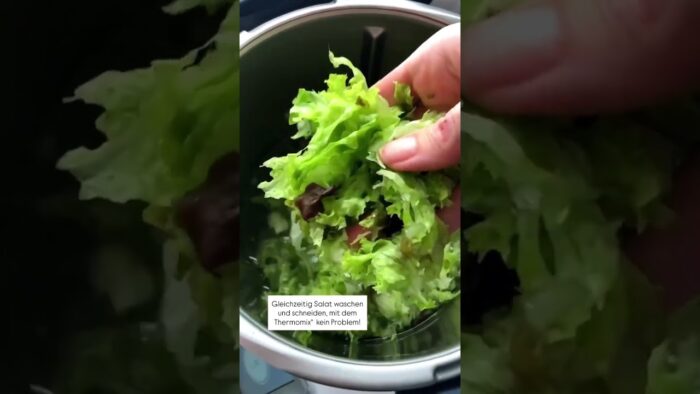 Salat waschen & schneiden in nur 6 Sekunden? 🤯🥬 Der beste Mixtopf-Hack | Thermomix® Tipp