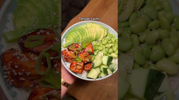 Teriaky Lachs aus dem Air Fryer😍🥑🥒 #rezept #foryou #leckerkochen #food #lachs #airfryer #fürdich