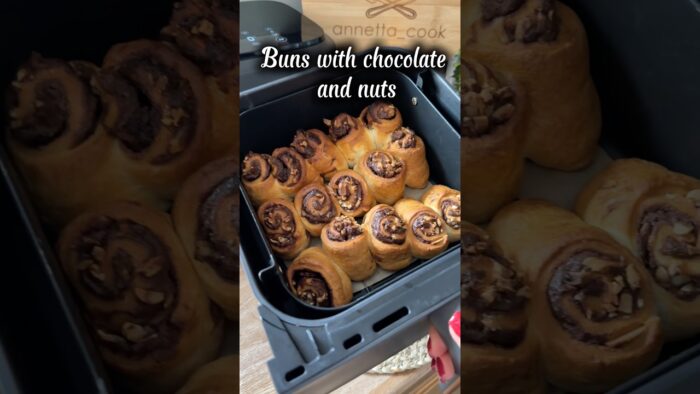 🍫The Easiest Chocolate Almond Rolls in the Air Fryer! Ready in Just 12 Minutes!