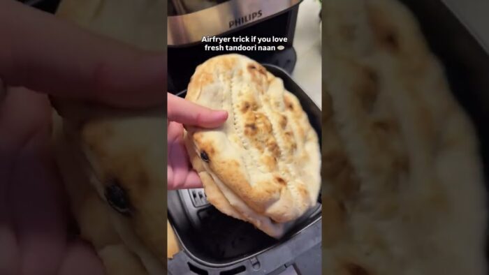 The Secret to Fresh Tandoori Naan! Air Fryer Hack😍 #homemade #recipe #easyrecipe
