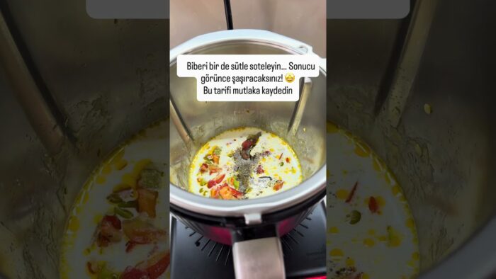 Thermomix’te sütlü sotelenmiş biberler 🌶️ 🫑 #reklam #thermomix