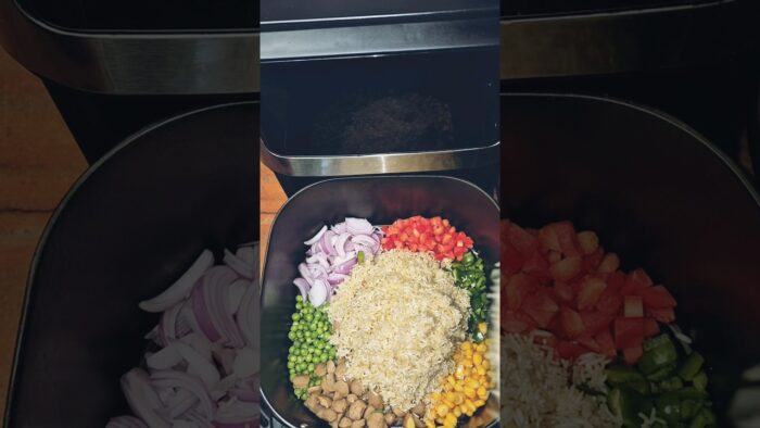 Veg Pulao Recipe in Airfryer #vegpulao #pulao #shorts #shortvideo #reels #ytshorts #recipe #cooking