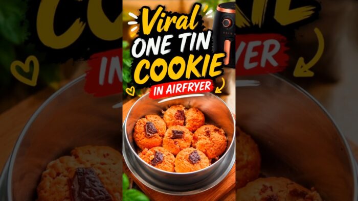 Viral tin cookie in airfryer #viralrecipe #ytshorts #viralshorts #indianfood #desserts #airfryer