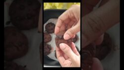 Whole Wheat Chocolate Cookies in an Air Fryer | Easy Eggless Recipe 🍪 #Shorts