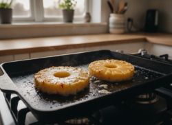 Arroz con leche y piña a la plancha: postre cremoso y original