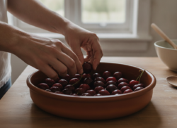 Clafoutis de cereza tradicional a la francesa