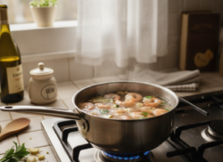 Ensalada de escarola con gambas al jengibre: receta fácil