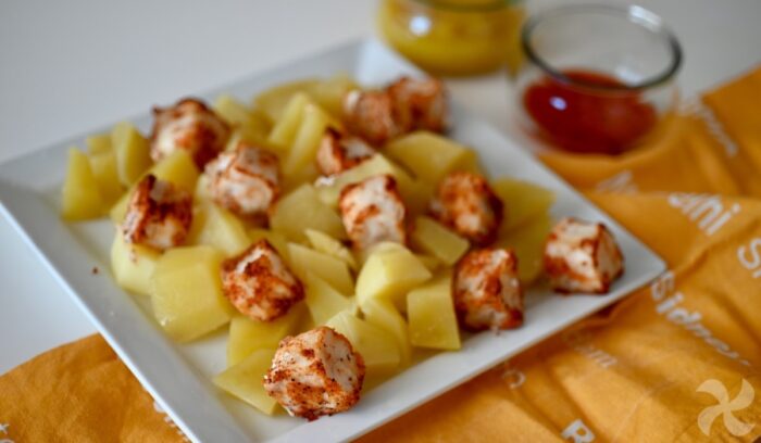 Entrante de merluza con patatas en Thermomix