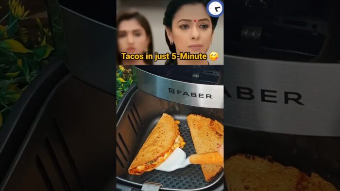 leftover Roti crispy tacos in airfryer(in just 5-Minute)😋🌮 #shorts #cooking #popular #recipe #tacos