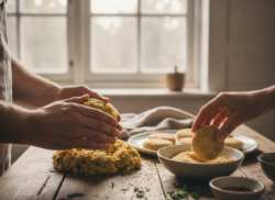 Milanesas vegetarianas de arroz y garbanzos