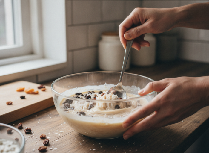 Mousse de peras y coco: receta ligera y cremosa