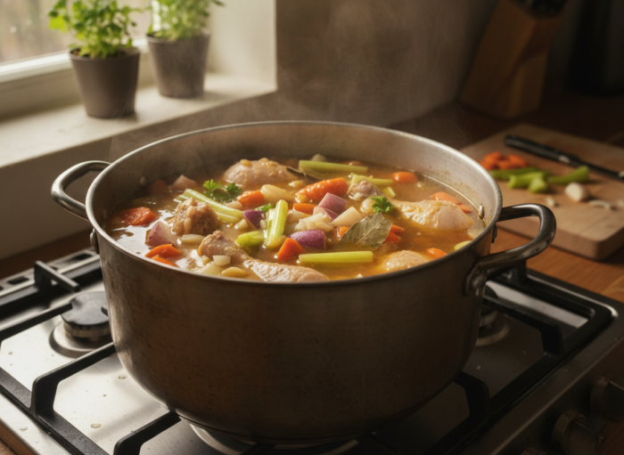 Sopa de arroz con pollo y verduras: receta casera