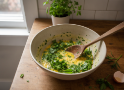 Tortilla verde de hierbas aromáticas: receta fácil