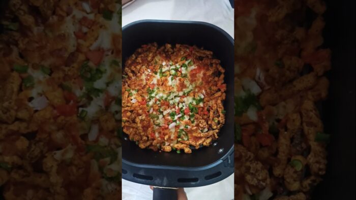 5 Min Air Fryer Kurkure Chaat Recipe 😋🔥 #shorts #recipe