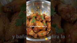 🔥🍗 ALITAS EN SALSA DE MANGO HABANERO EN FREIDORA DE AIRE | RECETA FÁCIL, CRUJIENTE #shorts