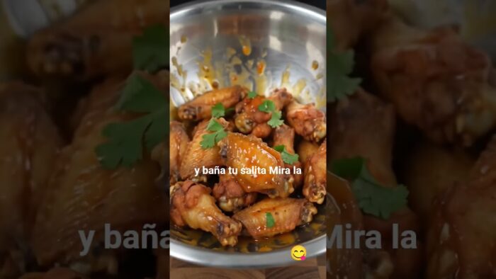 đ„đ ALITAS EN SALSA DE MANGO HABANERO EN FREIDORA DE AIRE | RECETA FĂCIL, CRUJIENTE #shorts