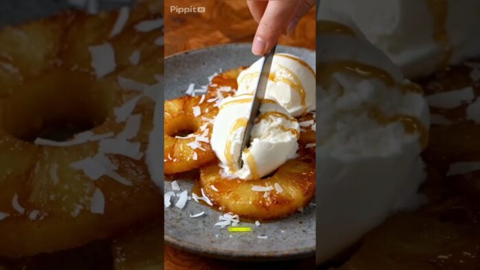Abacaxi caramelizado na air fryer đđ #sobremesa #airfryer #receita