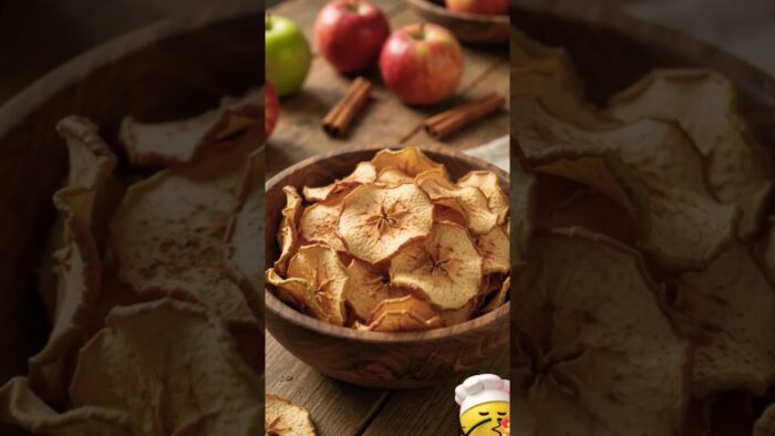 Air-Fried Apple Chips | Healthy & Crispy Snack #shorts #food #recipe